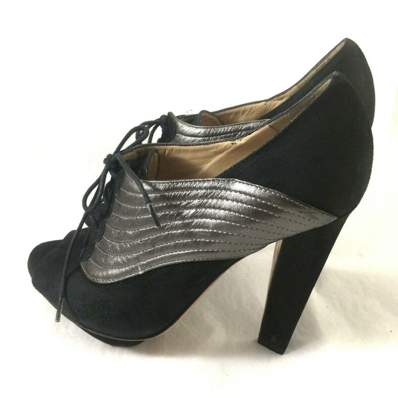 ALBERTA FERRETTI Pump Lace Up Bootie Suede Black - Picture 5 of 9